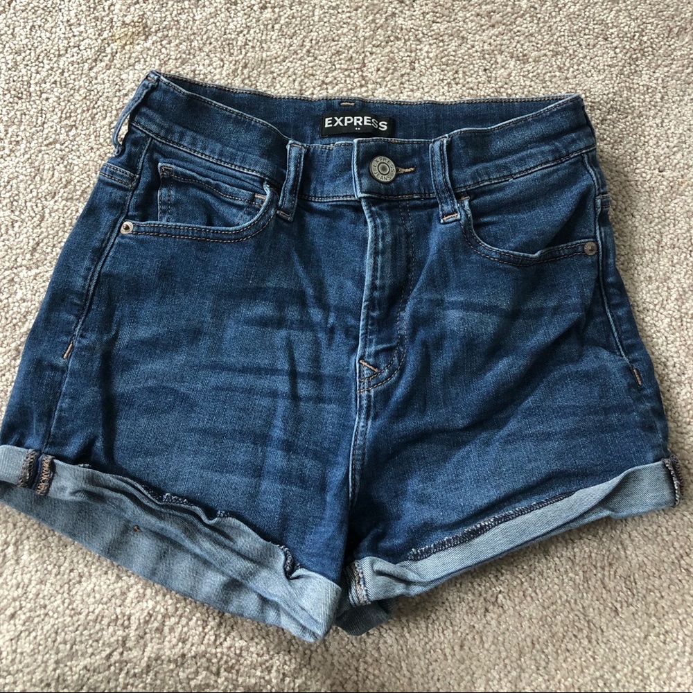 Express High Waisted Jean Shorts